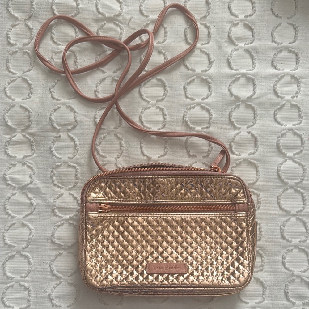 Vera Bradley Rose Gold Quilted Crossbody Bag